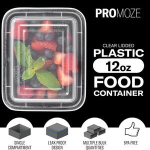 New 150 Pack 12 ounce Reusable Meal Prep Containers Containers with Lids
